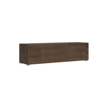 Isoka Elements - Mueble TV Flap con prensaestopas L.153.6 H.40 P.39.2 con pies Roble Natural