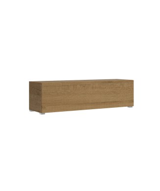 Isoka Elements - Mueble TV Flap con prensaestopas L.153.6 H.40 P.39.2 con pies Roble Natural