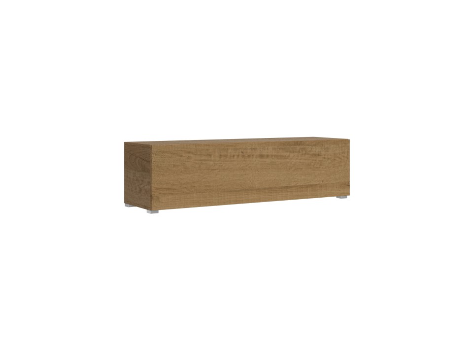 Isoka Elements - Mueble TV Flap con prensaestopas L.153.6 H.40 P.39.2 con pies Roble Natural