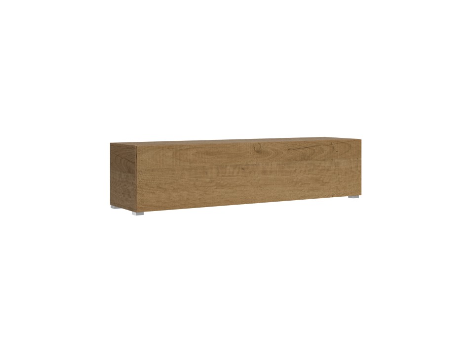 Isoka Elements - Mueble TV Flap con prensaestopas L.173.6 H.40 P.39.2 con pies Roble Natural