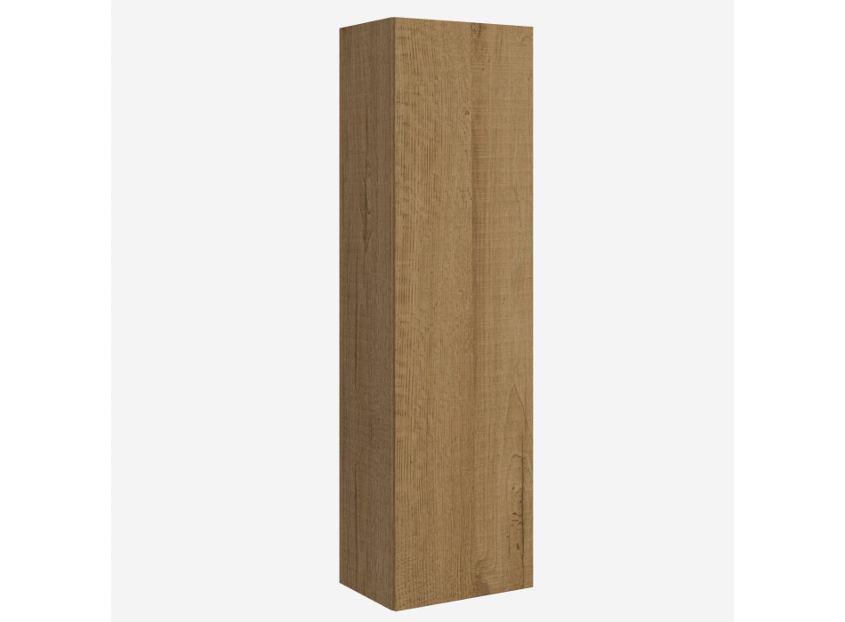 Isoka Elements - Mueble de pared columna L.60 H.210.3 P.39.2 izquierda-derecha Roble natural