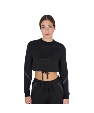 SUDADERA CORTA DE CUELLO REDONDO PARA MUJER