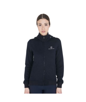 SUDADERA MUJER DE ALGODÓN CON LOGO BORDADO