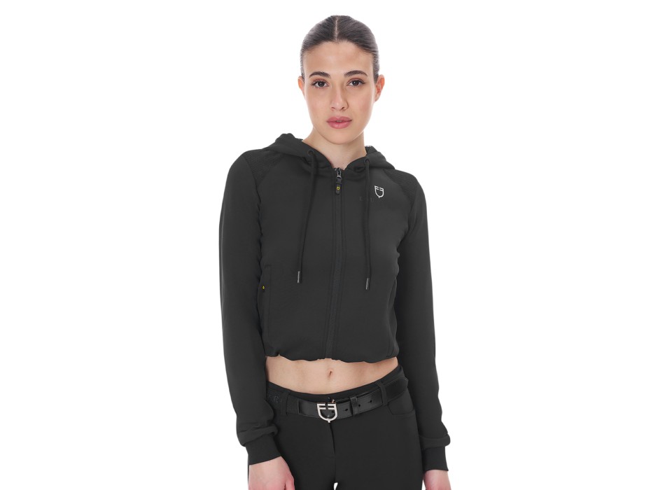 SUDADERA CROPPED DE MUJER CON CAPUCHA