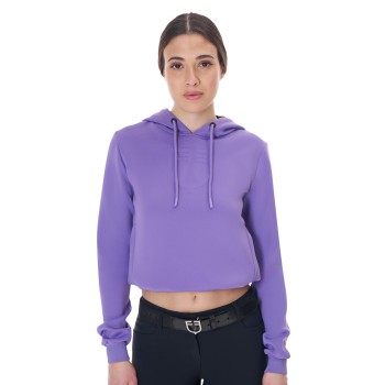 SUDADERA MUJER CORTADA CON CAPUCHA