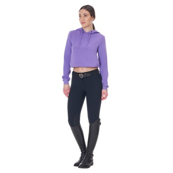 SUDADERA MUJER CORTADA CON CAPUCHA