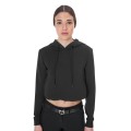 SUDADERA MUJER CORTADA CON CAPUCHA