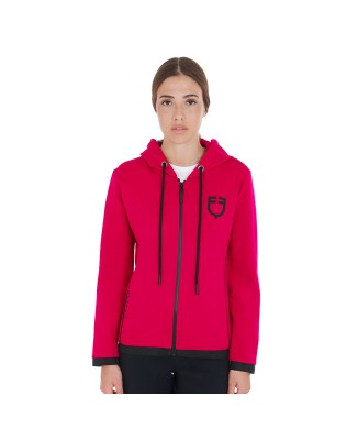 SUDADERA DE MUJER CON CREMALLERA FRONTAL EN TEJIDO TÉCNICO INTERLOCK