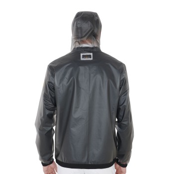 IMPERMEABLE PARA HOMBRE EN TEJIDO TÉCNICO TRANSPARENTE