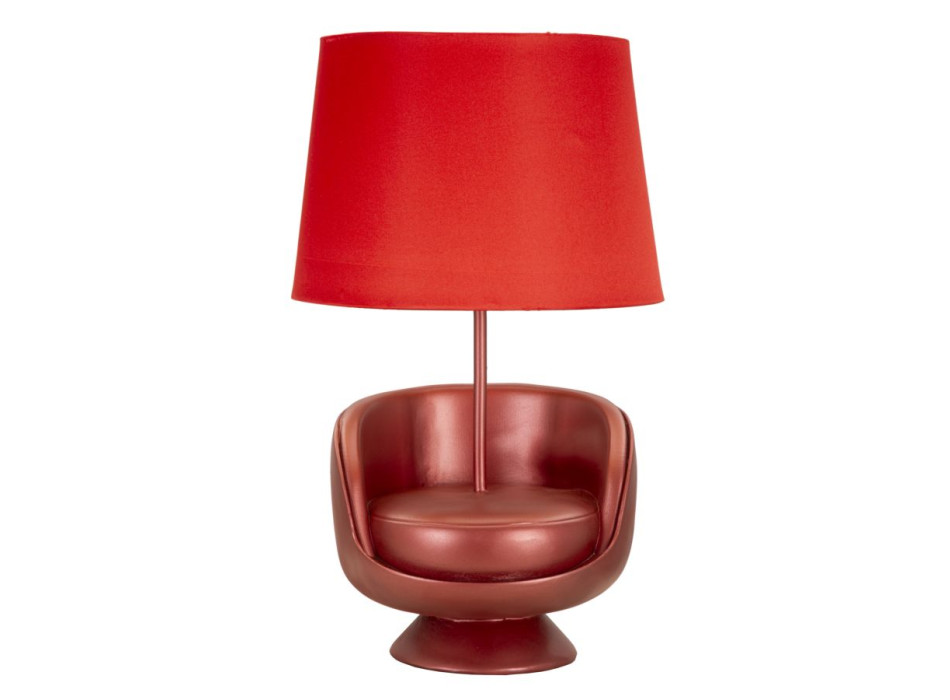 LÁMPARA DE NOCHE ROJA MIDCENTURY