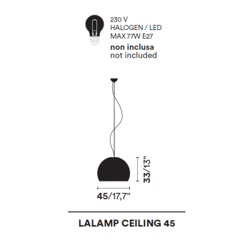 LAMPARA DE SUSPENSION LALAMPADA 45 OPINION CIATTI