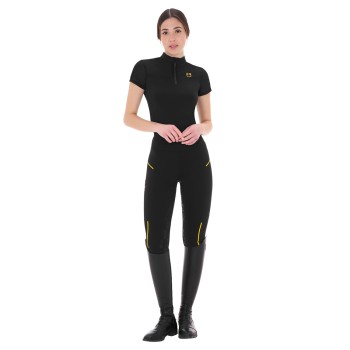 LEGGINGS DE MUJER SLIM FIT CON INSERCIONES DE MICRO MALLA