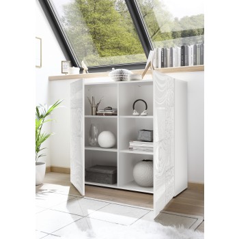 Mueble MIRO 2 puertas 121x111x43 cm en blanco