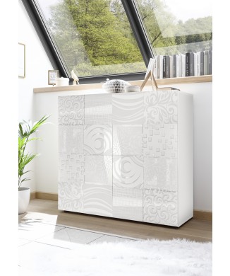 Mueble MIRO 2 puertas 121x111x43 cm en blanco