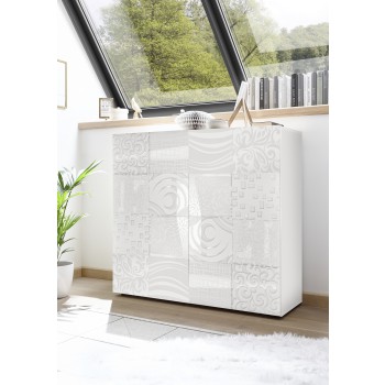 Mueble MIRO 2 puertas 121x111x43 cm en blanco