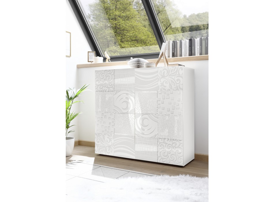 Mueble MIRO 2 puertas 121x111x43 cm en blanco