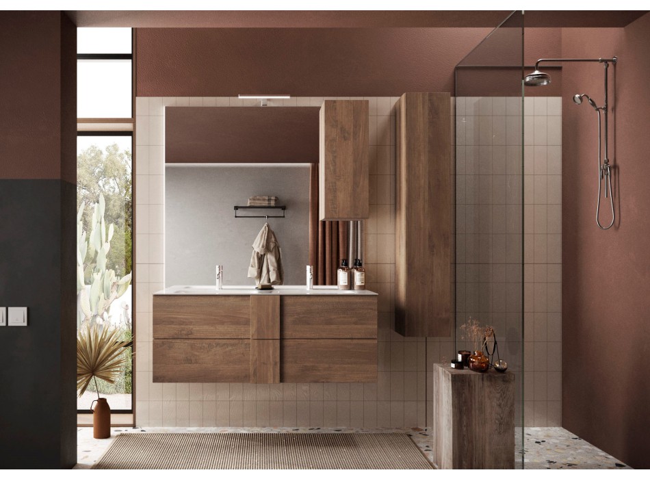 Mueble de baño JUPITER con doble seno y 2 o 3 cajones