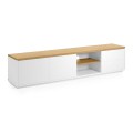 Abilen Mueble TV 2 puertas 2 cajones chapa blanca 200 x 44 cm FSC 100%