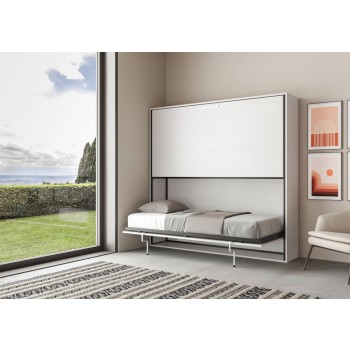 Mod.KANDO Doble - Cama doble horizontal Kando en Fresno Blanco