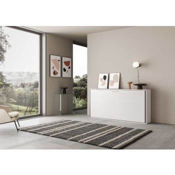 Mod.KANDO Single - Cama horizontal individual Kando en Fresno Blanco