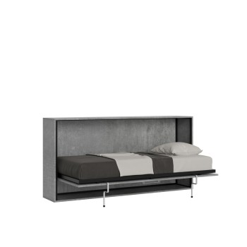 Mod.KANDO Single - Cama horizontal individual Kando en Fresno Blanco