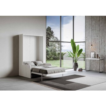 Mod.Kentaro Sofà 1/2 - Cama 120 Sofá Kentaro vertical retráctil Fresno Blanco