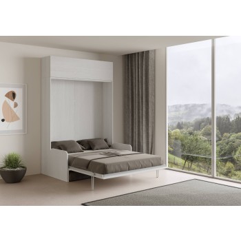 Mod.Kentaro Sofà Double - Sofá cama doble Kentaro Fresno Blanco con mueble suspendido