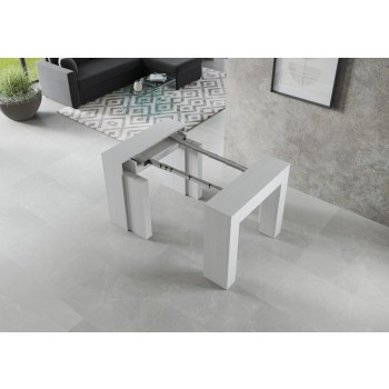 New Extra Consola - Consola extensible 90x49/307 cm Extra Blanco Fresno