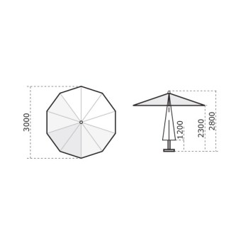 Paraguas Palladio Standard C2500 PAS Scolaro