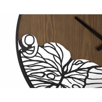 RELOJ DE PARED MADERA/HOJA