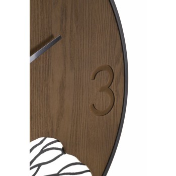 RELOJ DE PARED MADERA/HOJA