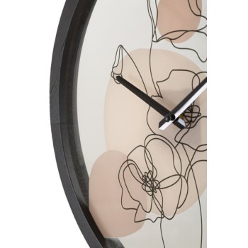 RELOJ DE PARED FLORES -B-