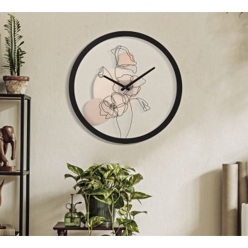 RELOJ DE PARED FLORES -B-