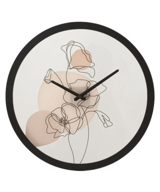 RELOJ DE PARED FLORES -B-