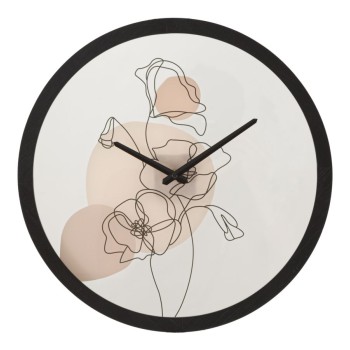 RELOJ DE PARED FLORES -B-