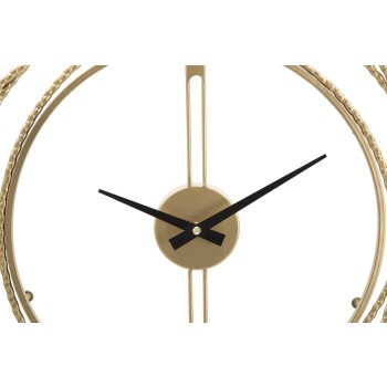 RELOJ DE PARED TIRAS DORADA