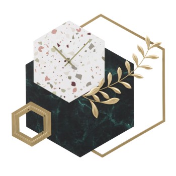 RELOJ DE PARED HEXAGONAL