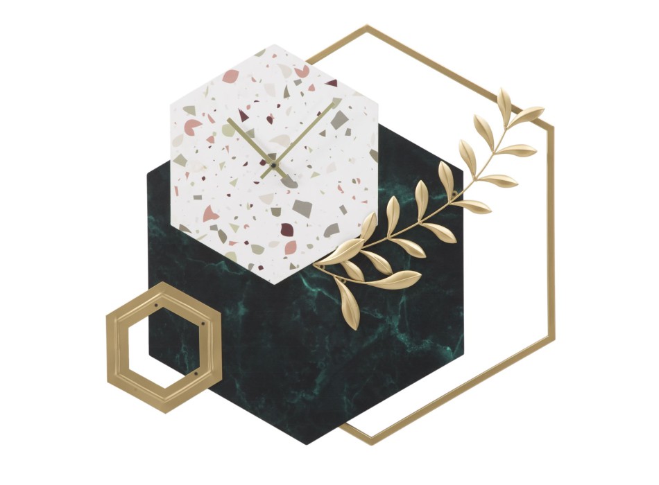 RELOJ DE PARED HEXAGONAL