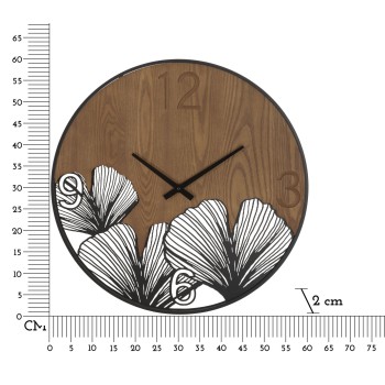 RELOJ DE PARED SUPER MADERA/HOJA