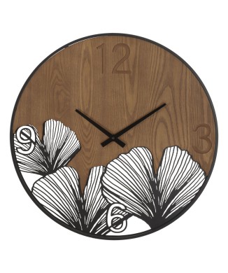 RELOJ DE PARED SUPER MADERA/HOJA