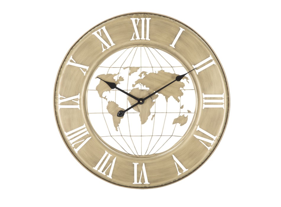 RELOJ DE PARED MUNDIAL DE ORO