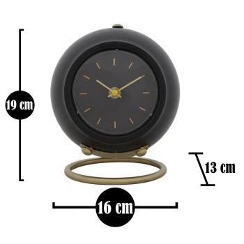 RELOJ DE MESA BOLA NEGRA