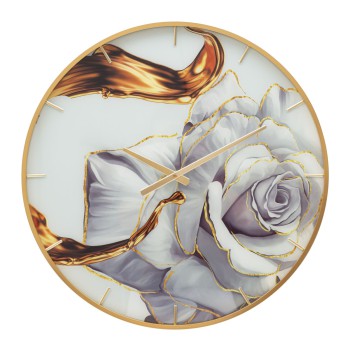 RELOJ ROSA DE CRISTAL