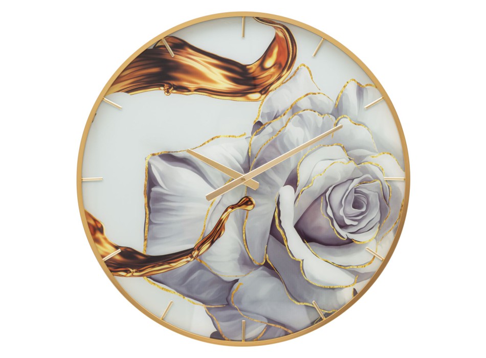 RELOJ ROSA DE CRISTAL