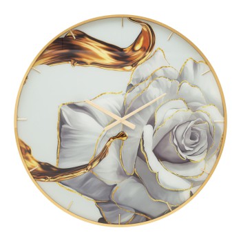 RELOJ ROSA DE CRISTAL