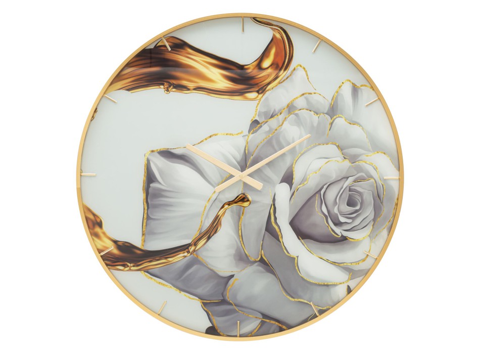 RELOJ ROSA DE CRISTAL