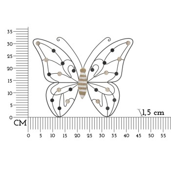 PANEL MARIPOSA DE HIERRO Y MADERA