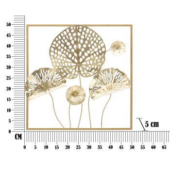 PANEL DE HIERRO FLORES ORO