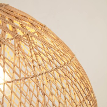 Plafoniera per lampada Domitila rattan con finiturnitura naturale Ø 44 cm