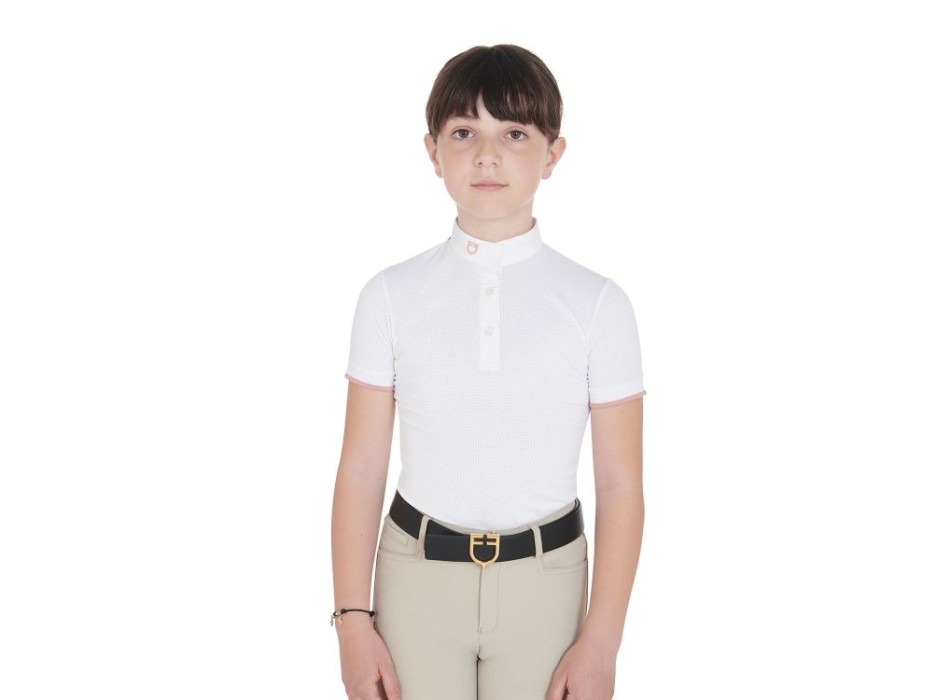 POLO DE COMPETICIÓN TRANSPIRABLE SLIM FIT PARA NIÑA